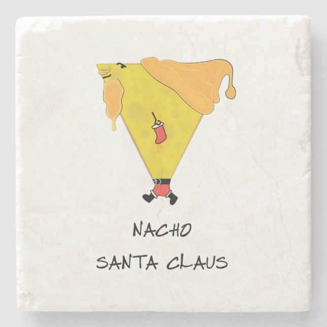 Porta-copo De Pedra Nacho Santa Claus (Frente)