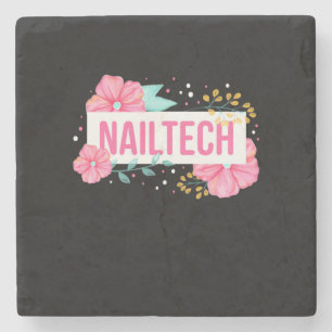 Porta-copo De Pedra Nail Tech Flower