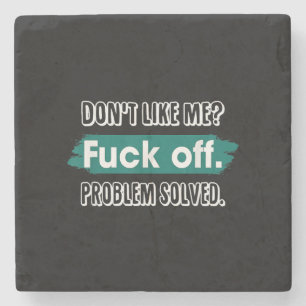 Porta-copo De Pedra Não goste de mim Problema resolvido Engraçado