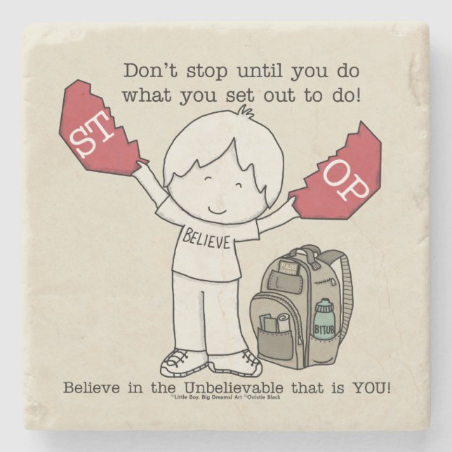 Porta-copo De Pedra Não Parar (Frente)