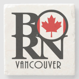 Porta-copo De Pedra NASCER da Colúmbia Britânica (Bandeira Canadiana)