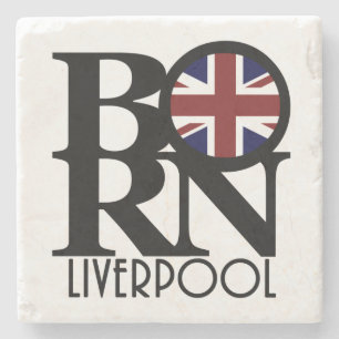 Porta-copo De Pedra NASCER Liverpool England (Bandeira do Reino Unido)