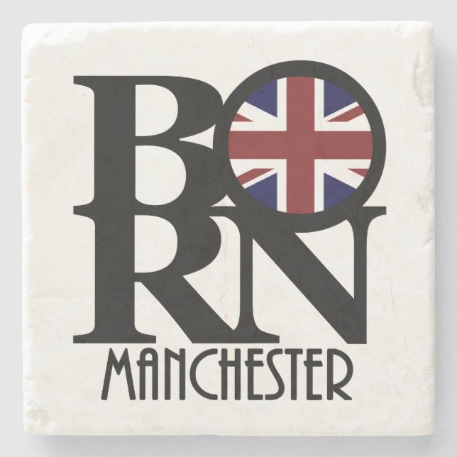 Porta-copo De Pedra NASCER Manchester Inglaterra (Frente)