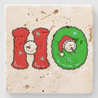 Porta-copo De Pedra Natal bonito do boneco de neve do riso de HOHOHO