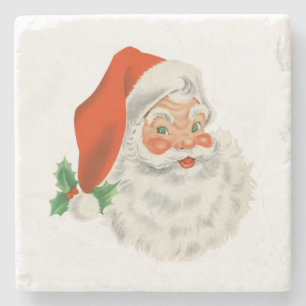Porta-copo De Pedra Natal do Retro Vintage Jolly Papai Noel