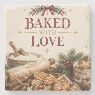 Porta-copo De Pedra Natal europeu elegante, Padaria de Biscoitos de Ge