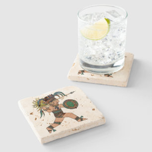 Porta-copo De Pedra Nativo americano antigo do guerreiro