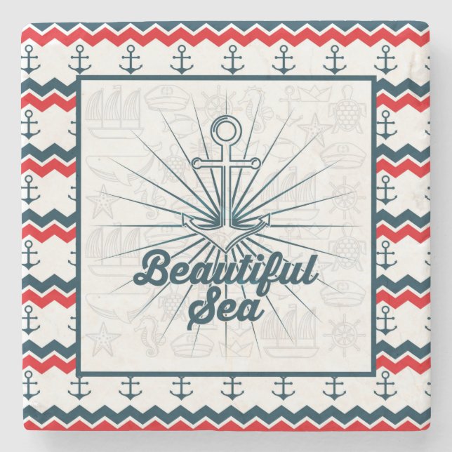 Porta-copo De Pedra Náutico (Frente)