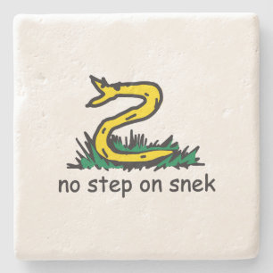 Porta-copo De Pedra Nenhum passo na paródia de snek Gadsden SnekRight
