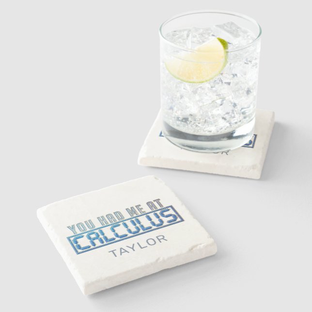 Porta-copo De Pedra Nerd De Matemática Que Você Me Teve No Cálcio (Lateral)