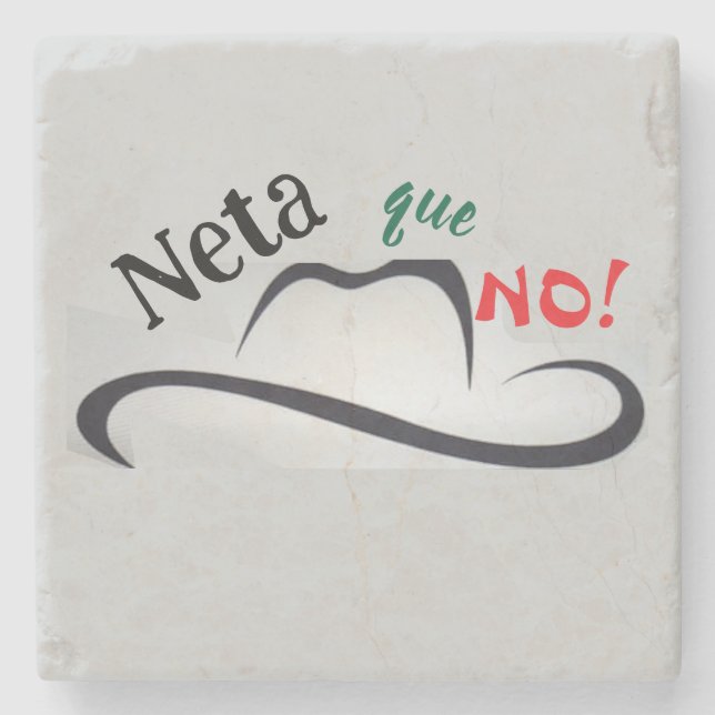 Porta-copo De Pedra Neta que Não! (Frente)