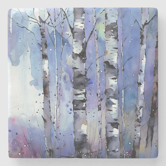 Porta-copo De Pedra Neve no passarinho encantado (Frente)