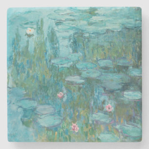 Porta-copo De Pedra Ninfas Aquáticas (por Claude Monet, 1915)