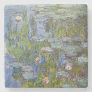 Porta-copo De Pedra Ninféias de Claude Monet 1915 Arte Impressionista