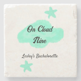 Porta-copo De Pedra No nono verde pastel estrelas solteira noiva