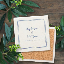 Porta-copo De Pedra Noiva & Noivo de Casamento Elegante Personalizado