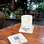 Porta-copo De Pedra Nome da empresa qr code instagram<br><div class="desc">Personalize e adicione seu nome comercial,  seu próprio código qr à sua conta Instagram e um texto. Texto preto. Com o texto x2: Sigam-nos!</div>