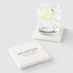 Porta-copo De Pedra Nome da Família de Bares Domésticos Personalizados