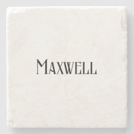 Porta-copo De Pedra Nome da Família de Tipografia Moderna Preta