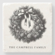 Nome da família Wreath de natais vintages