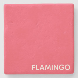 Porta-copo De Pedra Nome de cor rosa Flamingo