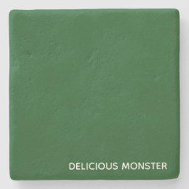 Porta-copo De Pedra Nome de cor verde do Monster delicioso