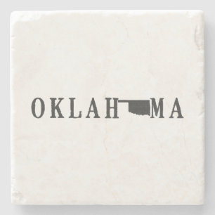 Porta-copo De Pedra Nome de Oklahoma com Arte de Palavras em Forma de 