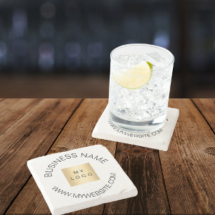 Porta-copo De Pedra Nome do site de logotipo comercial Cor da marca