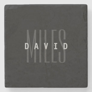 Porta-copo De Pedra Nome e sobrenome Moderno Sobreposto