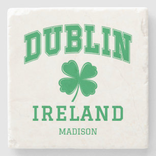 Porta-copo De Pedra Nome personalizado Dublin Irlanda