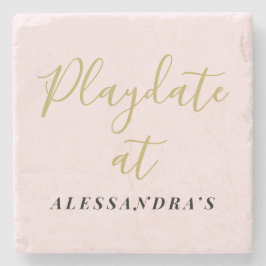 Porta-copo De Pedra Nome Personalizado Minimalista Engraçado Pastel Ro