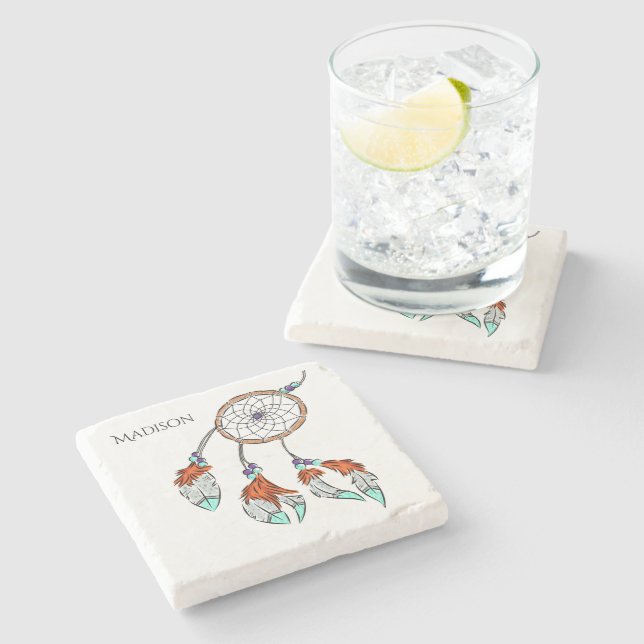 Porta-copo De Pedra Nome personalizado portas copos de pedra do Dreamc (Lateral)