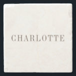 Porta-copo De Pedra Nome Profissional Clássico Elegante Minimalista<br><div class="desc">Várias Opções de Tamanho e Tipo,  Ferramenta de Criação Fácil de Usar. Você só precisa mudar o nome.</div>