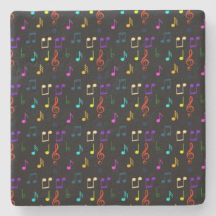 Porta-copo De Pedra Notas Musicais Presentes para Músicos Amantes de A
