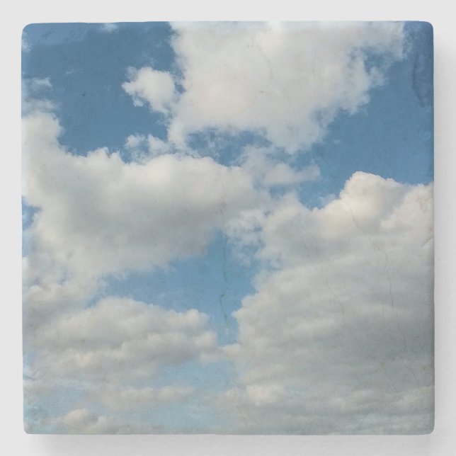 Porta-copo De Pedra Nuvens no céu (Frente)