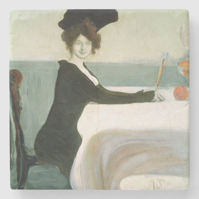 Porta-copo De Pedra O almoço (Frente)