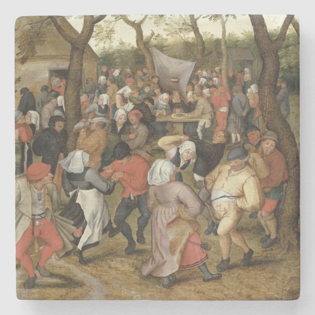 Porta-copo De Pedra O banquete do casamento (Frente)