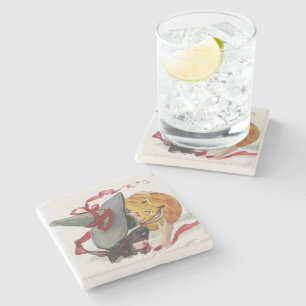 Porta-copo De Pedra O Beijo da Bruxa: um Jack o Lantern no Halloween