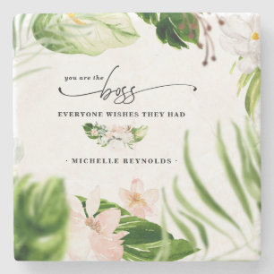 Porta-copo De Pedra O Chefe Todo Mundo Deseja Que Tivessem Monograma