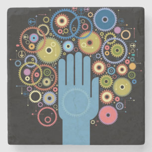 Porta-copo De Pedra O conceito do movimento