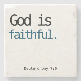 Porta-copo De Pedra O deus é fiel