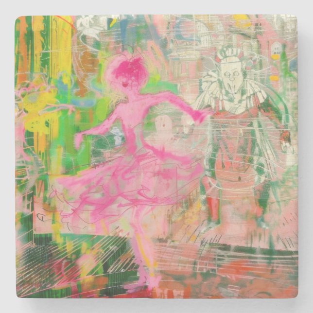 Porta-copo De Pedra O Falador - Caos do Balé Neon (Frente)