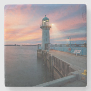 Porta-copo De Pedra O farol Raffles o porto de , Singapore