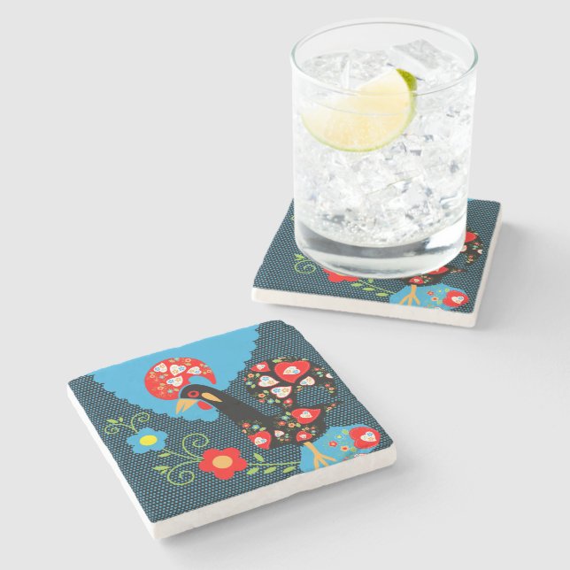 Porta-copo De Pedra O galo de Portugal (Lateral)