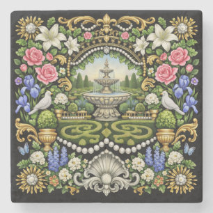 Porta-copo De Pedra O Jardim Inspirado no Rei Sol de Versalhes