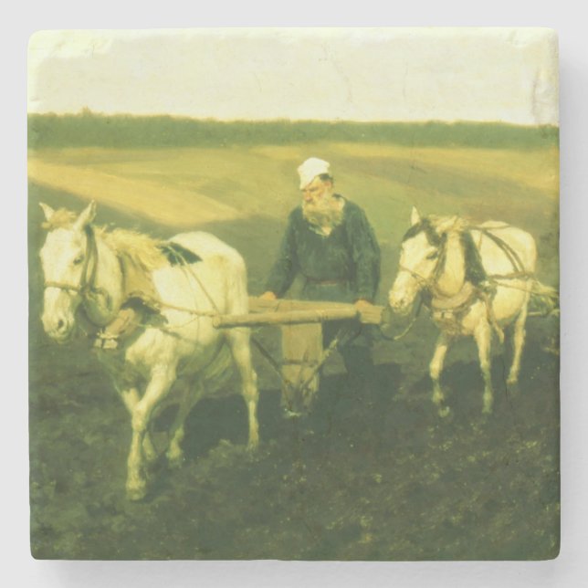 Porta-copo De Pedra O lev Nikolaevich Tolstoy do escritor (Frente)