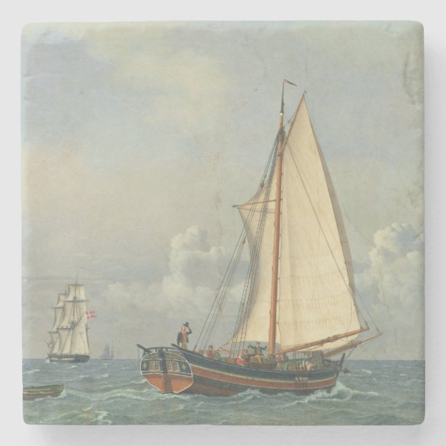 Porta-copo De Pedra O mar, 1831 (Frente)