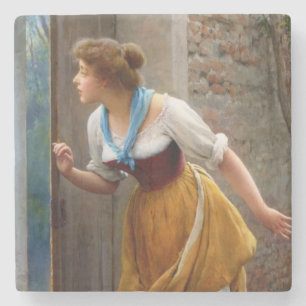 Porta-copo De Pedra O Ouvinte (por Eugene de Blaas)