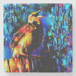 Porta-copo De Pedra O pássaro Solitário 2