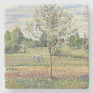 Porta-copo De Pedra O Prado com Cavalo Cinza, Eragny, Pintura a Óleo